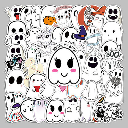 Halloween Stickers – Spooky Ghost Graffiti Decals 50pcs
