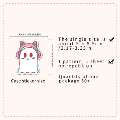 Halloween Stickers – Cute Ghost Decals for Laptops Bottles