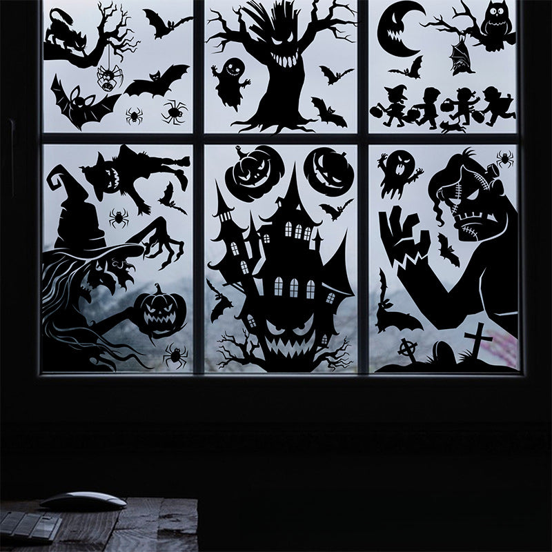 Spooktacular Halloween Window Stickers – Double-Sided Static Cling Décor for Glass Doors & Windows 👻🕷️ Kawaii Stickers