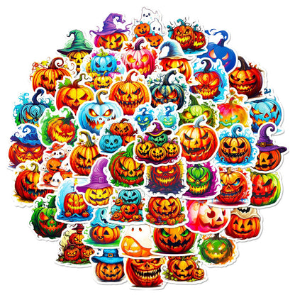 Halloween Stickers – 50pcs Pumpkin Halloween Stickers Set 🎃