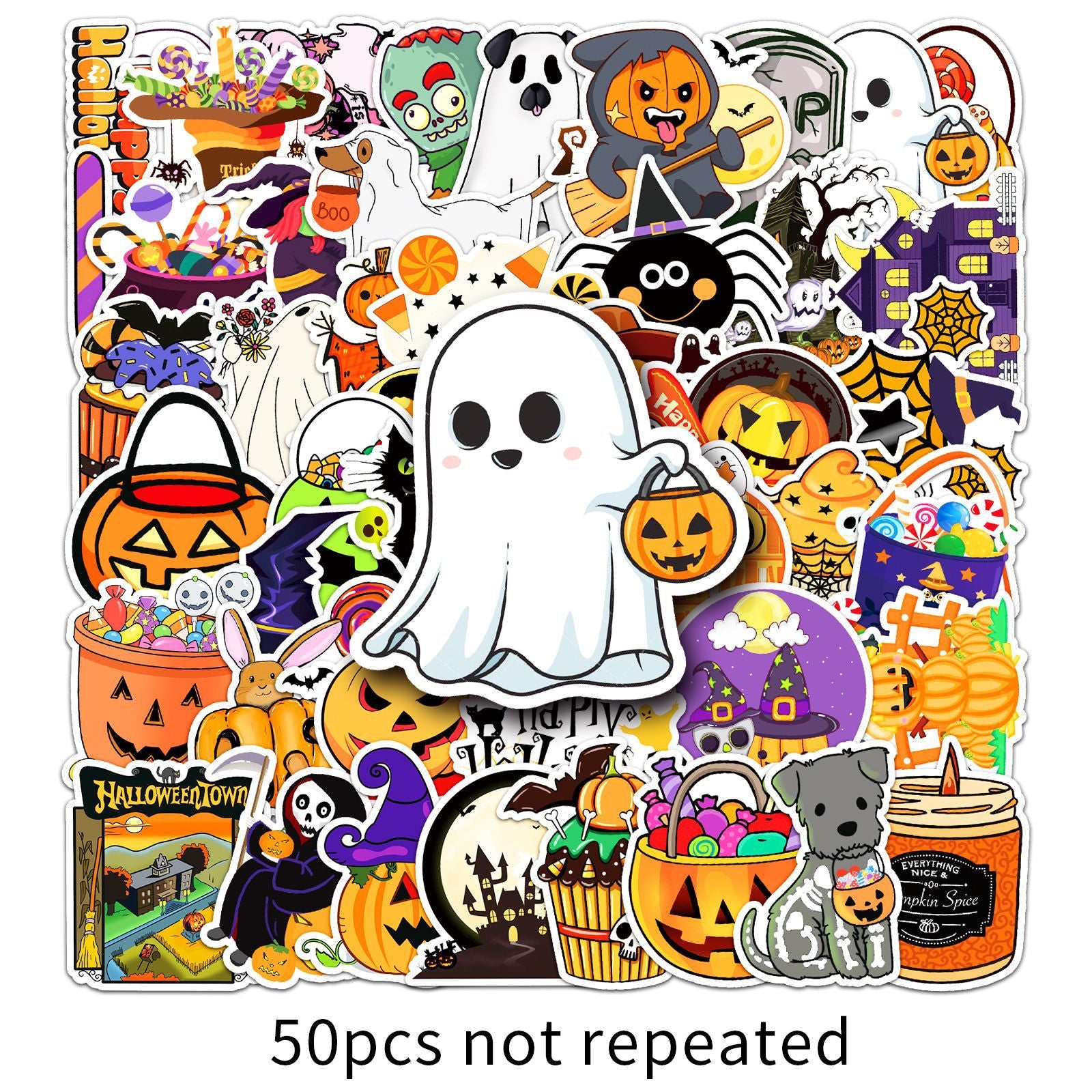🎃 Halloween Stickers – 50PCS Waterproof Cartoon Graffiti Set for Kids & Adults 👻✨ Halloween Stickers-910 Kawaii Stickers