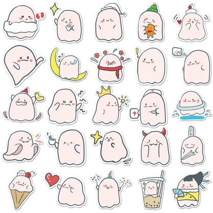 Halloween Stickers  Cute Ghost Graffiti Halloween Sticker (50pcs)