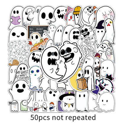 Halloween Stickers – Cute Ghost Decals for Laptops Bottles