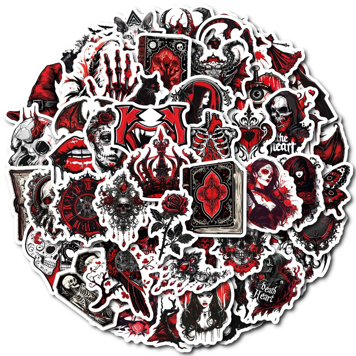 Halloween Stickers | 50pcs Punk Devil Horror Sticker Pack