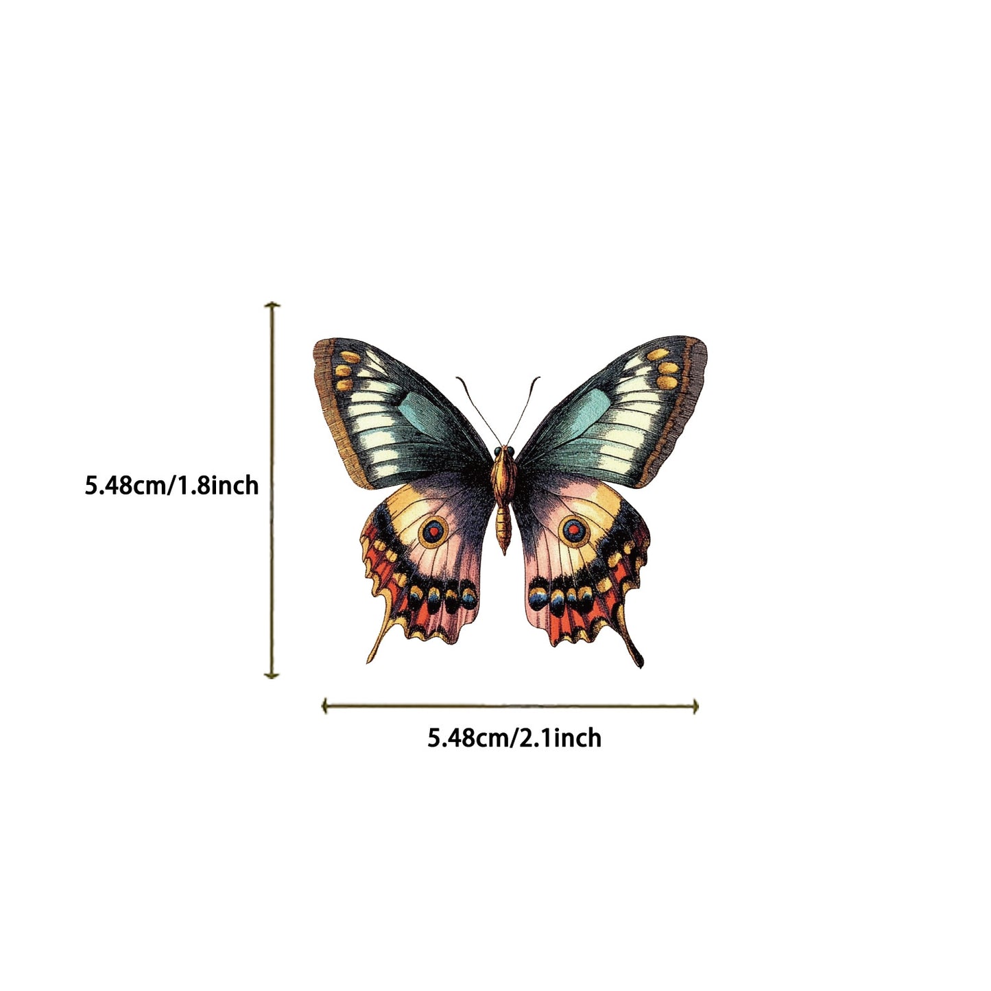 50pcs Transparent Vintage Butterfly & Plant Stickers | Waterproof PET Stickers for Journals, Notebooks, Cups & Guitars Kawaii Stickers