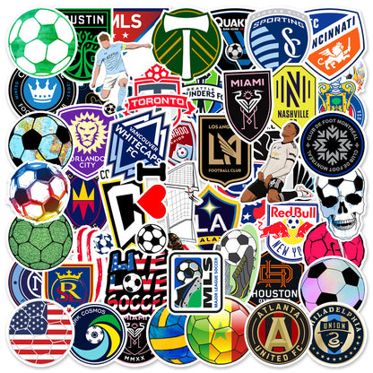 ⚽ 50PCS Graffiti Football Stickers – Sporty Waterproof Pack 🎉 Football Stickers-26 Kawaii Stickers