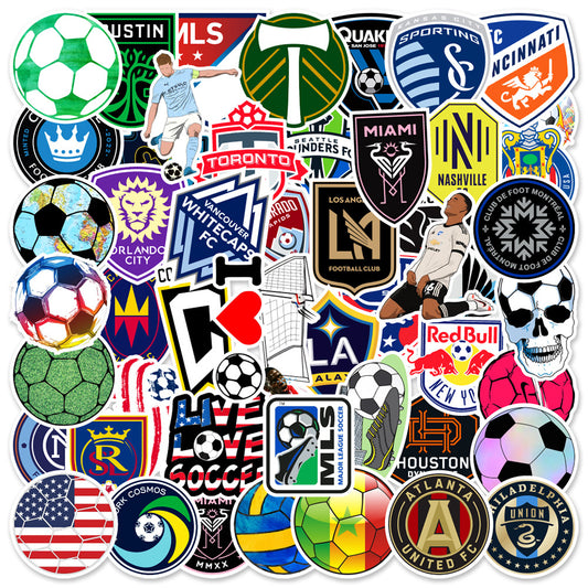 ⚽ 50PCS Graffiti Football Stickers – Sporty Waterproof Pack 🎉 Football Stickers-26 Kawaii Stickers