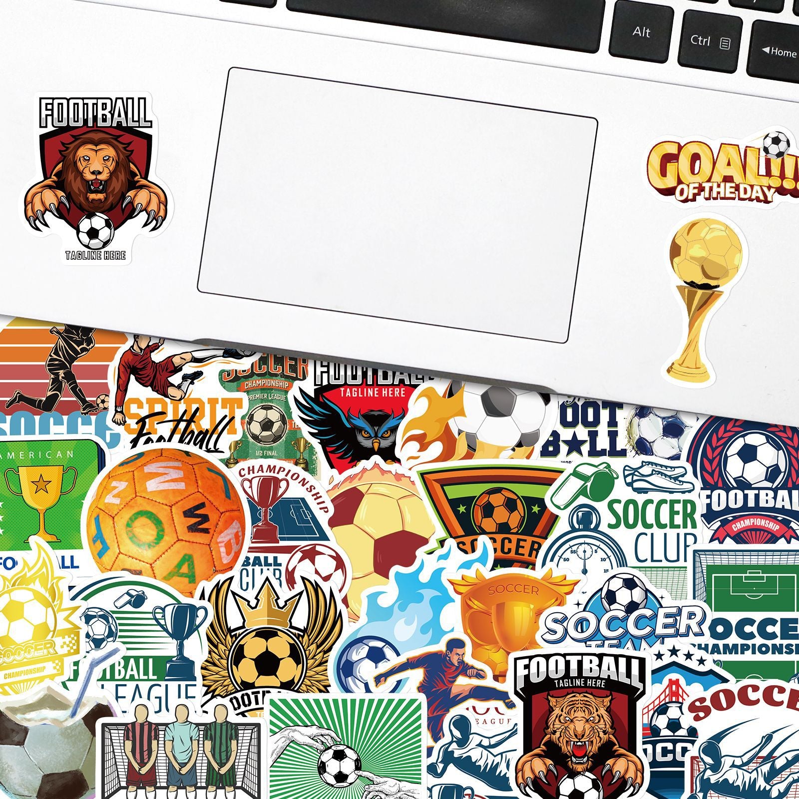 ⚽ 50PCS New Cartoon Football Stickers – Waterproof PVC Kawaii Collection 🏆✨ Kawaii Stickers