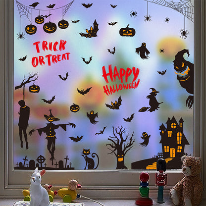 Spooktacular Halloween Window Stickers – Double-Sided Static Cling Décor for Glass Doors & Windows 👻🕷️ Kawaii Stickers