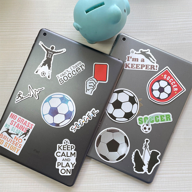 Football Stickers – 50PCS Cartoon Sports Graffiti – Waterproof PVC – Laptop, Water Bottle & Luggage Decor – Kawaii Stickers Kawaii Stickers