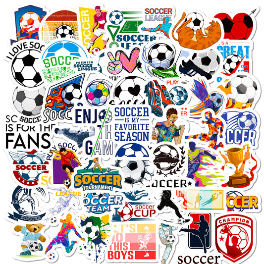 ⚽ 50PCS Football Stickers – Waterproof PVC World Cup Stars & Trophy Pack – Cool Stickers for Water Bottles, Laptops & iPhones Kawaii Stickers