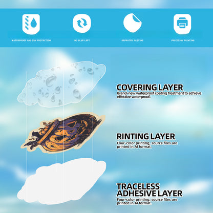 🎃 50pcs Vintage Halloween Stickers Pack – Waterproof Retro PVC Laptop & Water Bottle Decals Kawaii Stickers