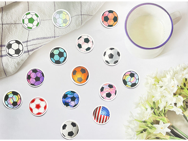 Football Stickers – 60PCS Cartoon Sports Designs – Waterproof PVC Matte – Laptop, Water Bottle & Luggage Decor – Kawaii Stickers Kawaii Stickers