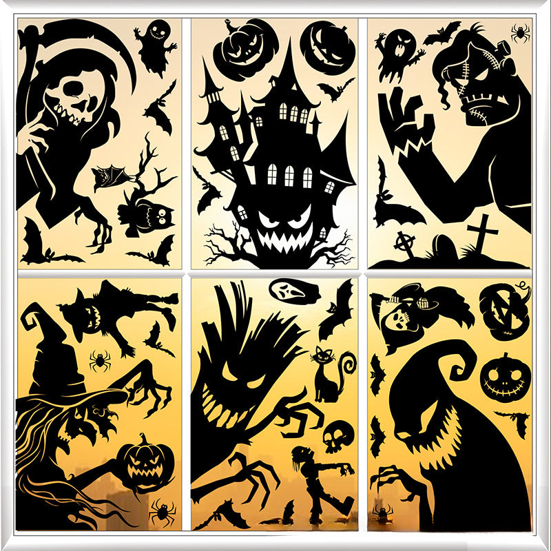Spooktacular Halloween Window Stickers – Double-Sided Static Cling Décor for Glass Doors & Windows 👻🕷️ Kawaii Stickers