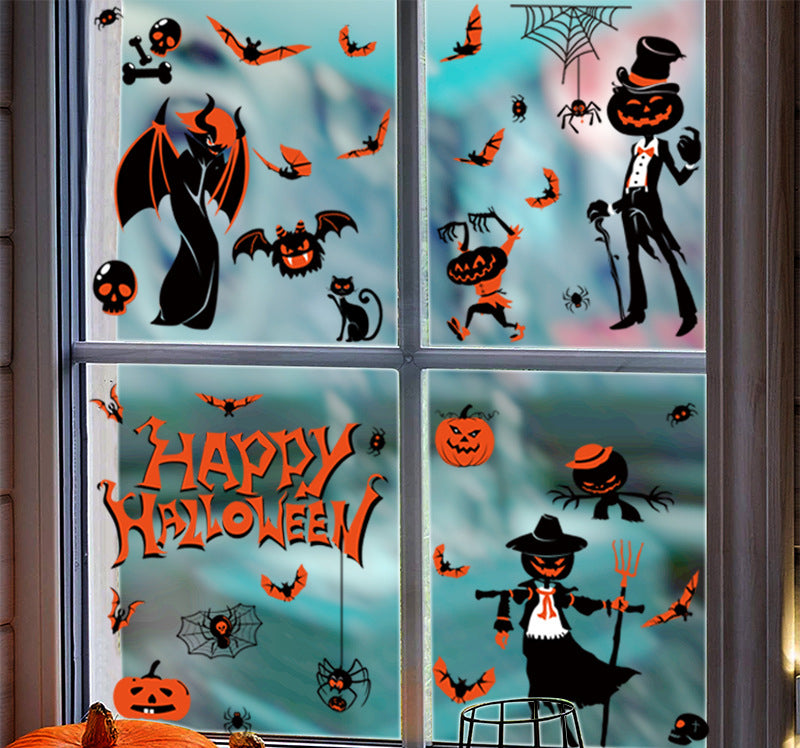 Spooktacular Halloween Window Stickers – Double-Sided Static Cling Décor for Glass Doors & Windows 👻🕷️ Kawaii Stickers