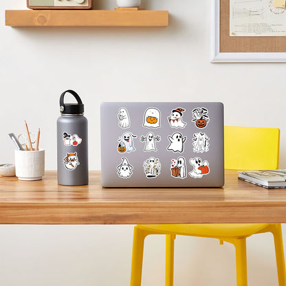 Halloween Stickers for Kids Fun Ghost Designs(50pcs)