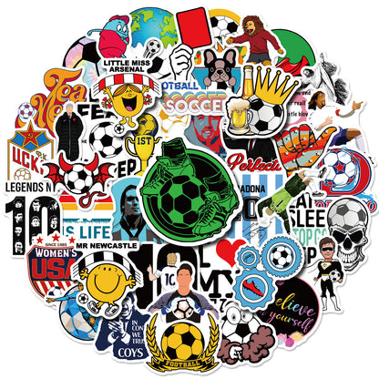 ⚽ 50Pcs Creative Football Stickers – Colorful Sports Life for 2025 Fans 🎨✨ Kawaii Stickers