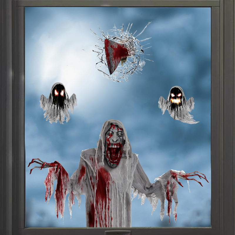 🎃 Halloween Zombie Static Window Stickers – Scary Party Decorations Kawaii Stickers