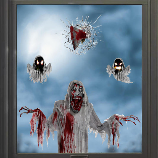 🎃 Halloween Zombie Static Window Stickers – Scary Party Decorations Kawaii Stickers