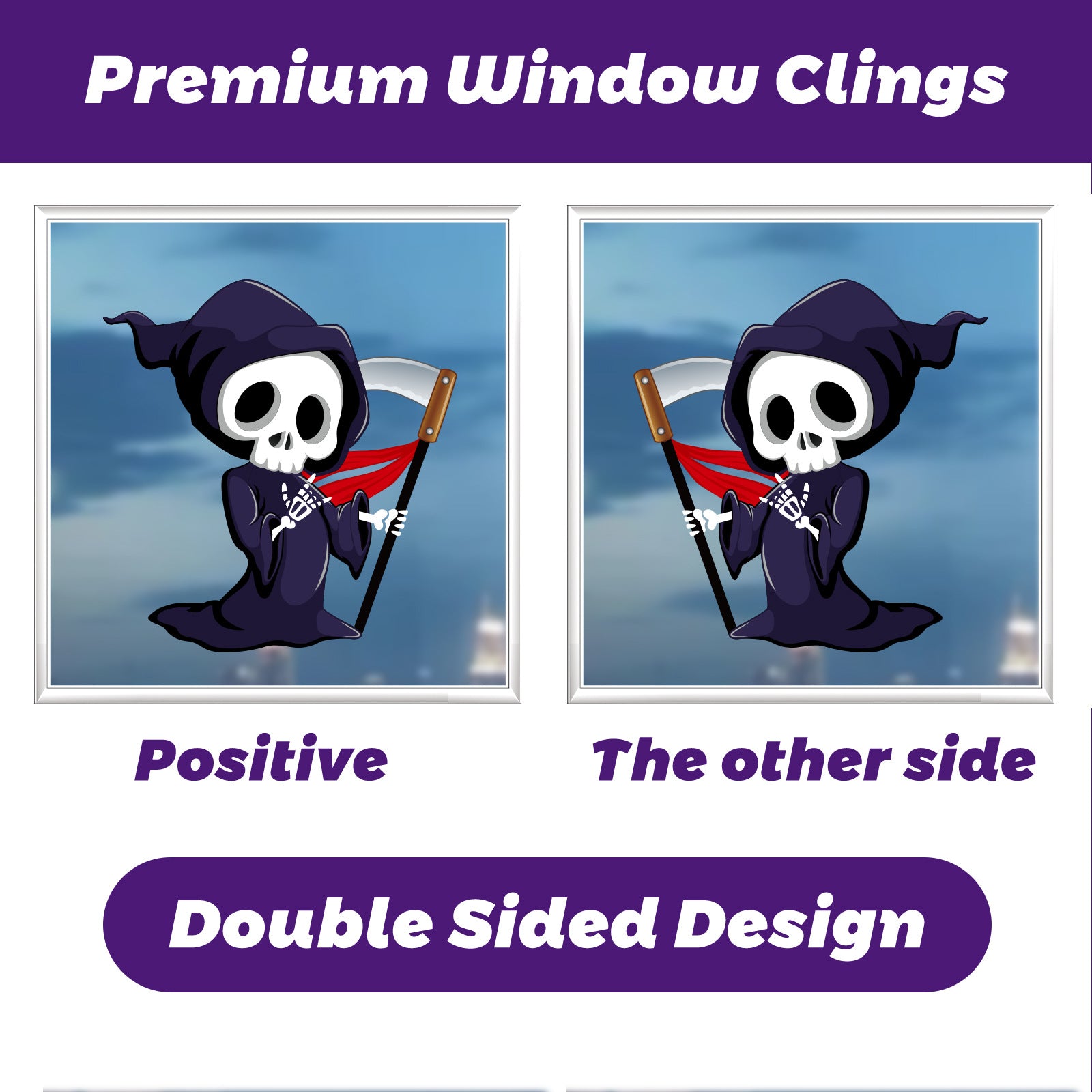 🎃 Halloween Window Stickers – Party Décor with Pumpkins, Spiders & Ghosts – Static-Cling Double-Sided Glass Decals for Windows, Doors & Walls Kawaii Stickers