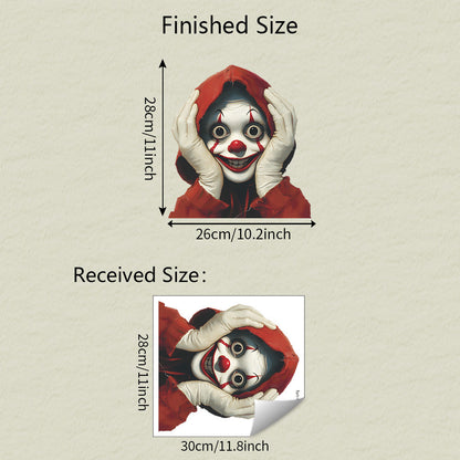 🎃 Halloween Creepy Ghost Face Window Stickers 👻🪟✨ Kawaii Stickers