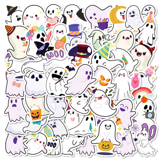 50pcs cute Halloween ghost graffiti stickers Kawaii Stickers
