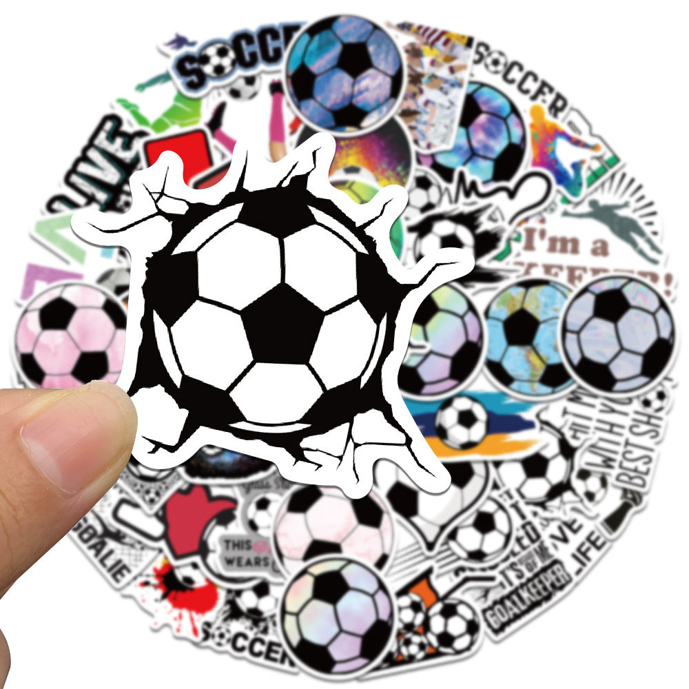 Football Stickers – 50Pcs Sport Designs – High-Definition Waterproof PVC – For Water Bottles, Laptops, Skateboards, Suitcases, Phones – Kawaii Stickers Kawaii Stickers
