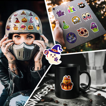 Halloween Stickers – 50pcs Green Hand & Spooky DIY Halloween Stickers