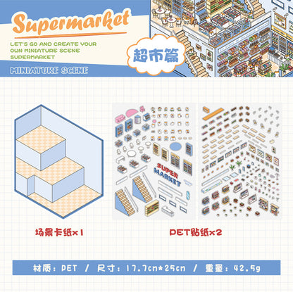 3D DIY Sticker – Three-Layer Miniature Fantasy House – Scrapbook & Craft Decoration – Kawaii Stickers Kawaii Stickers