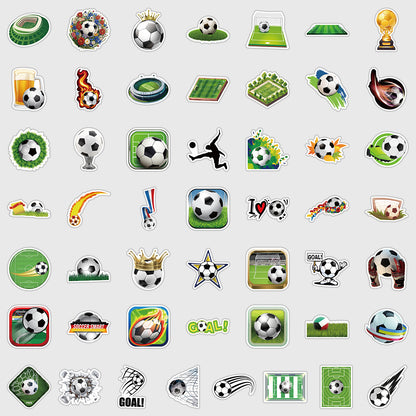 Football Stickers – 50Pcs Sport Designs – High-Definition Waterproof PVC – For Water Bottles, Laptops, Skateboards, Suitcases, Phones – Kawaii Stickers Kawaii Stickers