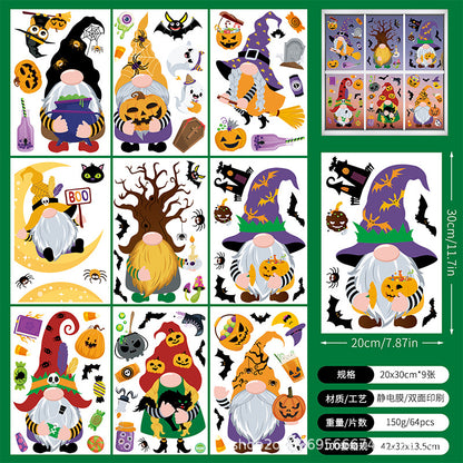 Spooktacular Halloween Window Stickers – Double-Sided Static Cling Décor for Glass Doors & Windows 👻🕷️ Kawaii Stickers