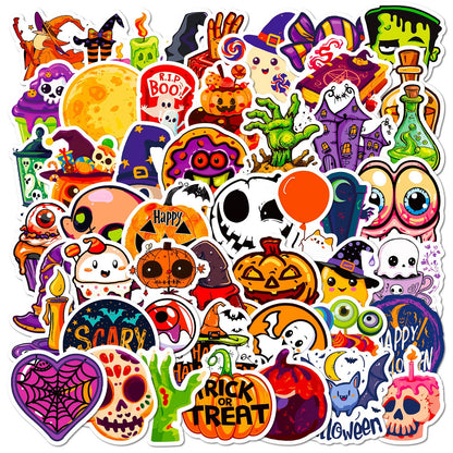 Halloween Stickers – 50pcs Green Hand & Spooky DIY Halloween Stickers
