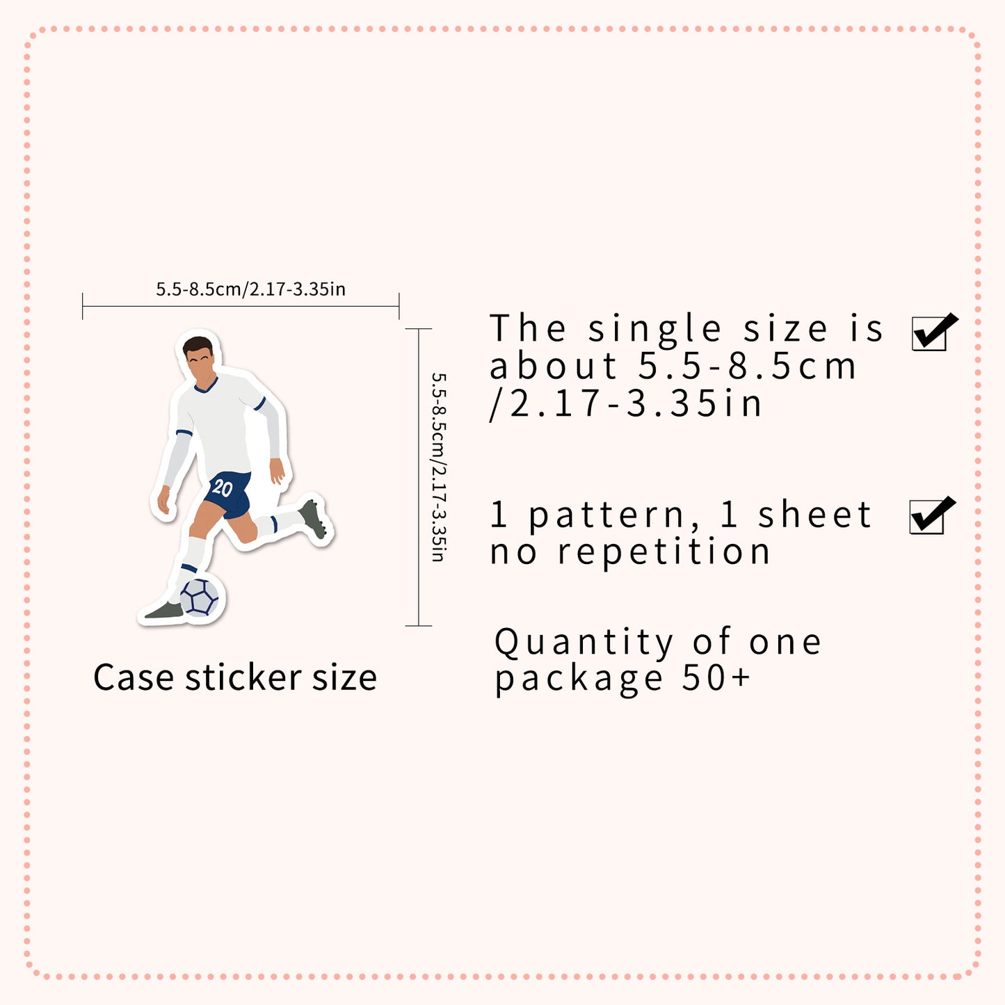 Football Stickers – 50Pcs Sport Designs – High-Definition Waterproof PVC – For Water Bottles, Laptops, Skateboards, Suitcases, Phones – Kawaii Stickers Kawaii Stickers