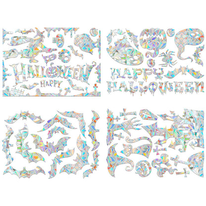 Halloween Stickers – Holographic Bat Suncatcher PVC Decals 🦇