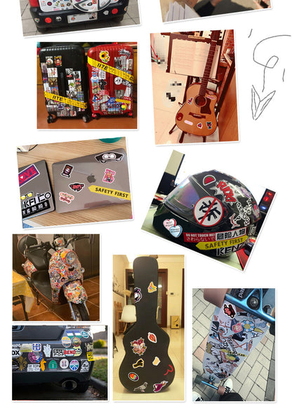 Halloween Stickers  Cute Ghost Graffiti Halloween Sticker (50pcs)