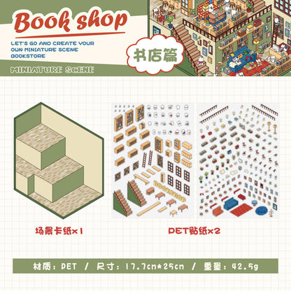 3D DIY Sticker – Three-Layer Miniature Fantasy House – Scrapbook & Craft Decoration – Kawaii Stickers Bookstore Plus Kawaii Stickers