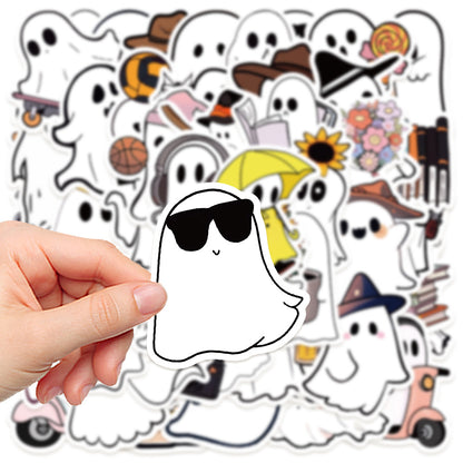Halloween Stickers  Cute Ghost Graffiti Halloween Sticker Pack (50pcs)