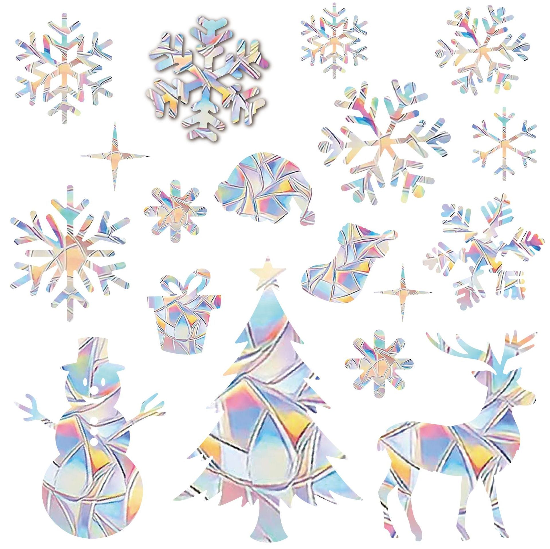 Snowflake Window Stickers | Large Christmas Snowflake Stickers for Windows Kawaii Stickers