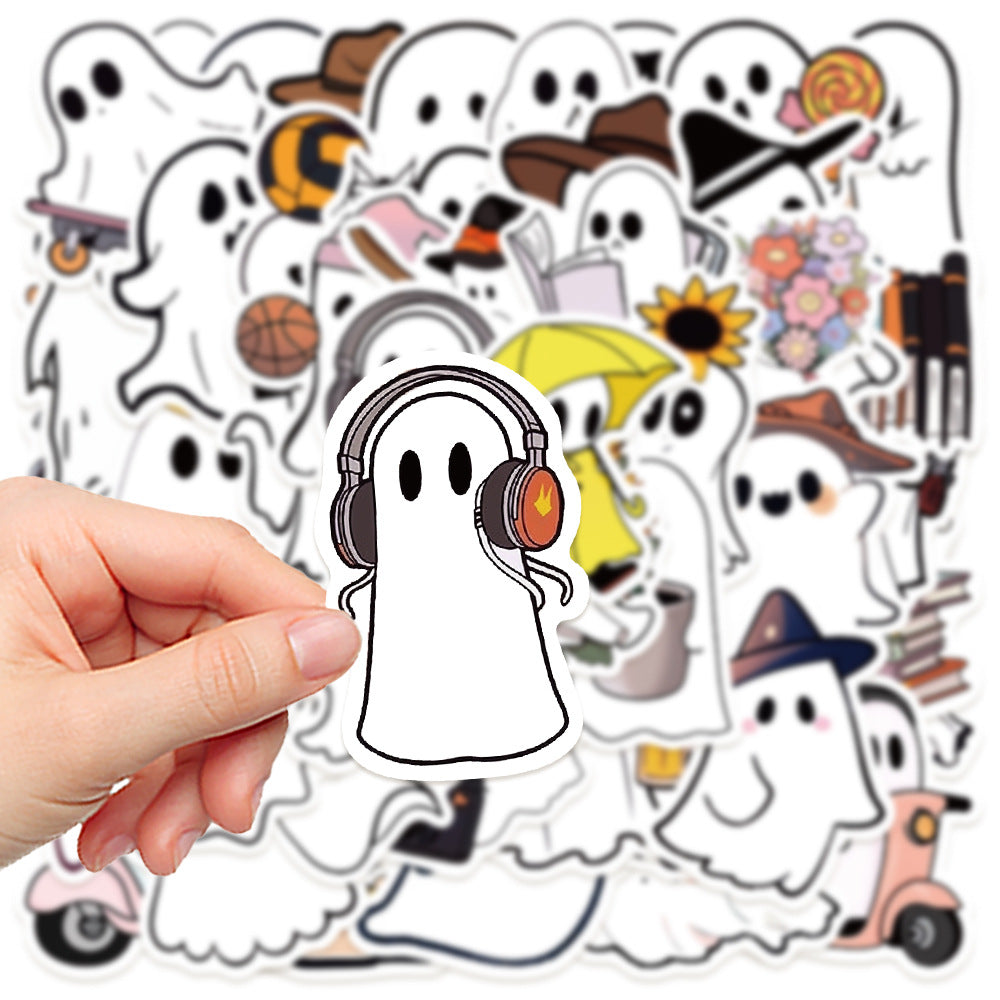Halloween Stickers  Cute Ghost Graffiti Halloween Sticker Pack (50pcs)