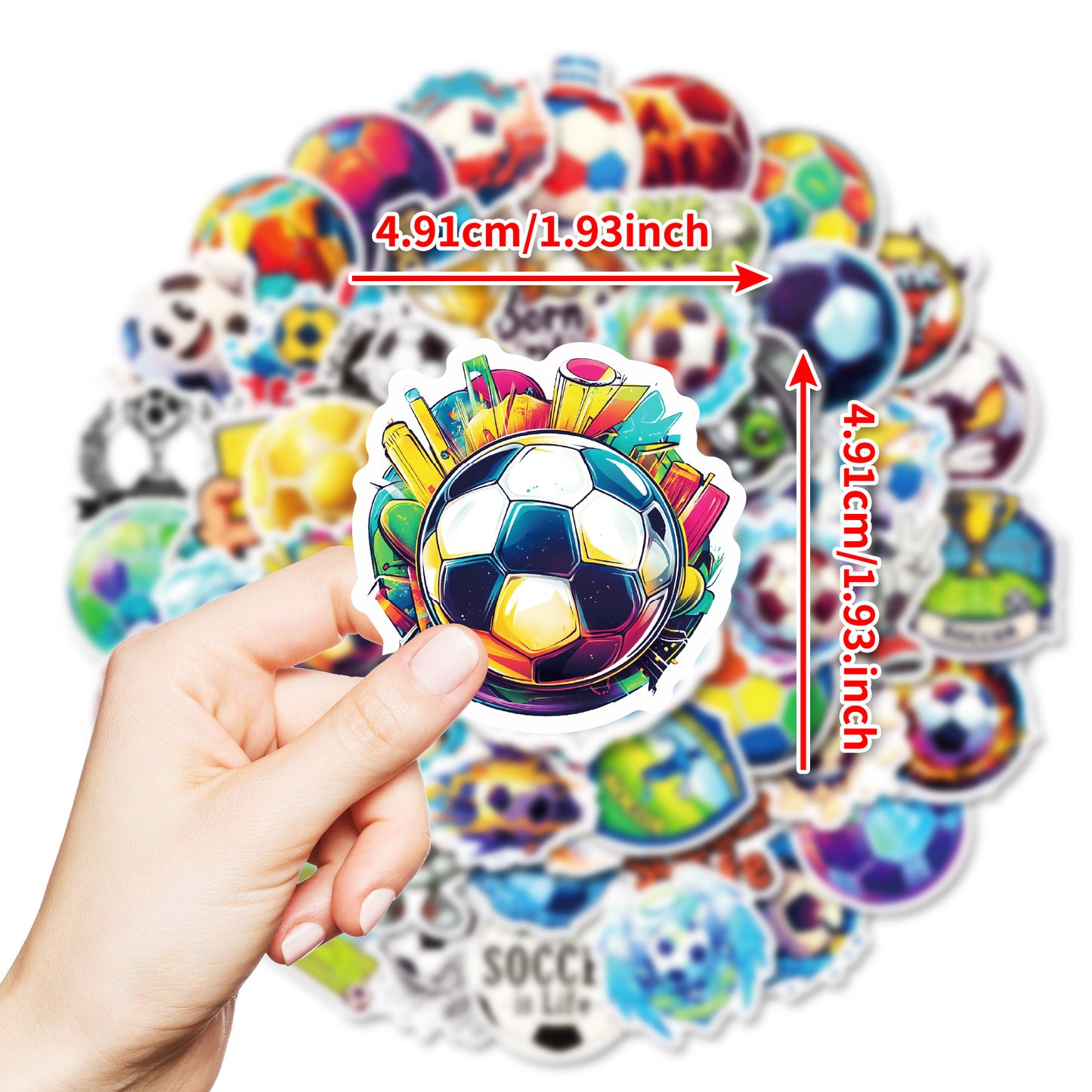 50PCS Football Stickers ⚽ Graffiti Sport Pack – Waterproof & Cool Kawaii Stickers