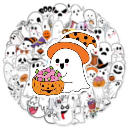 Halloween Stickers Kawaii Stickers Ghost Decals (50pcs)