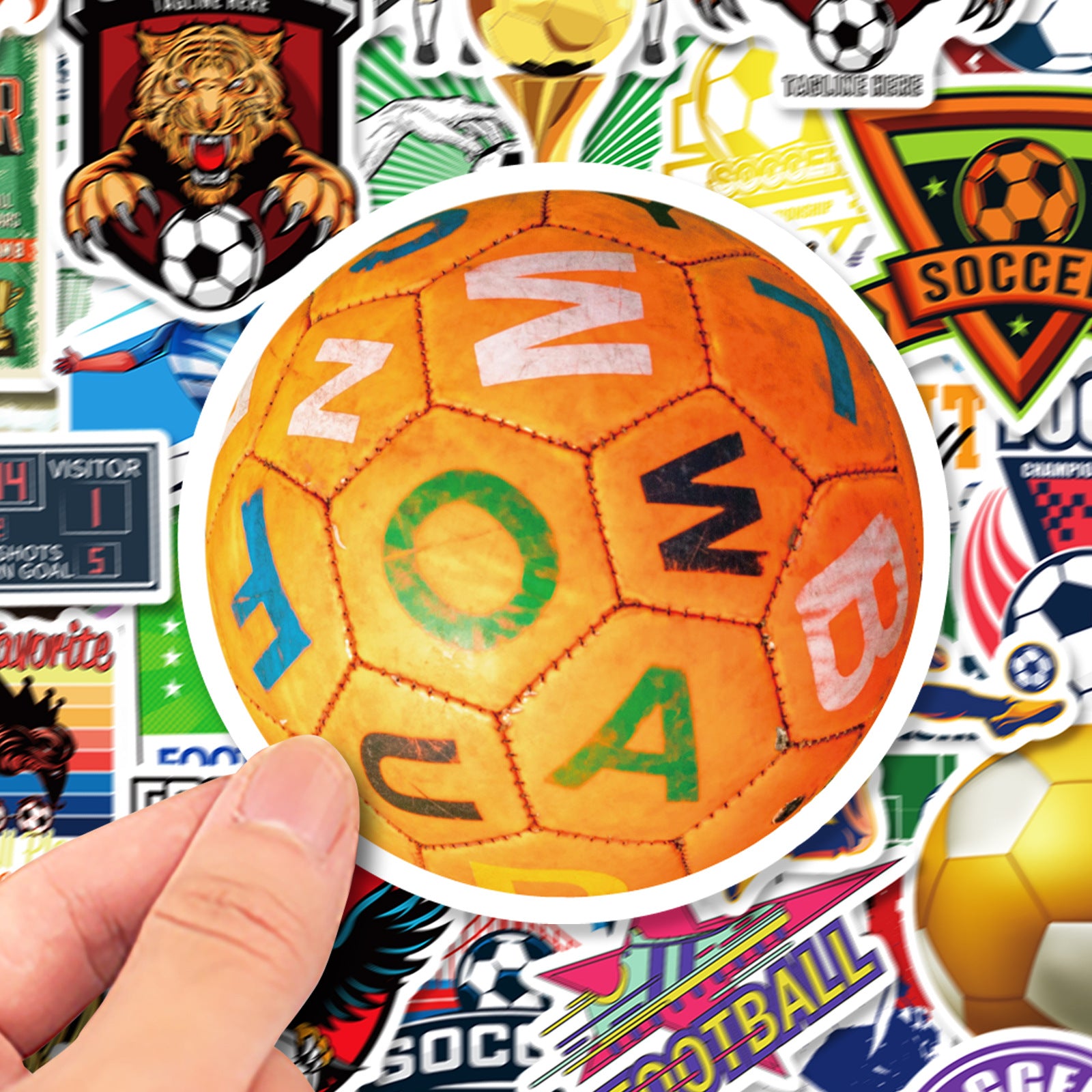 ⚽ 50PCS New Cartoon Football Stickers – Waterproof PVC Kawaii Collection 🏆✨ Kawaii Stickers