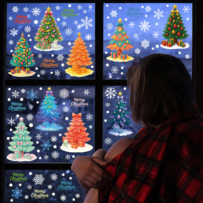 Christmas Tree Stickers – Reusable Static PVC Decal