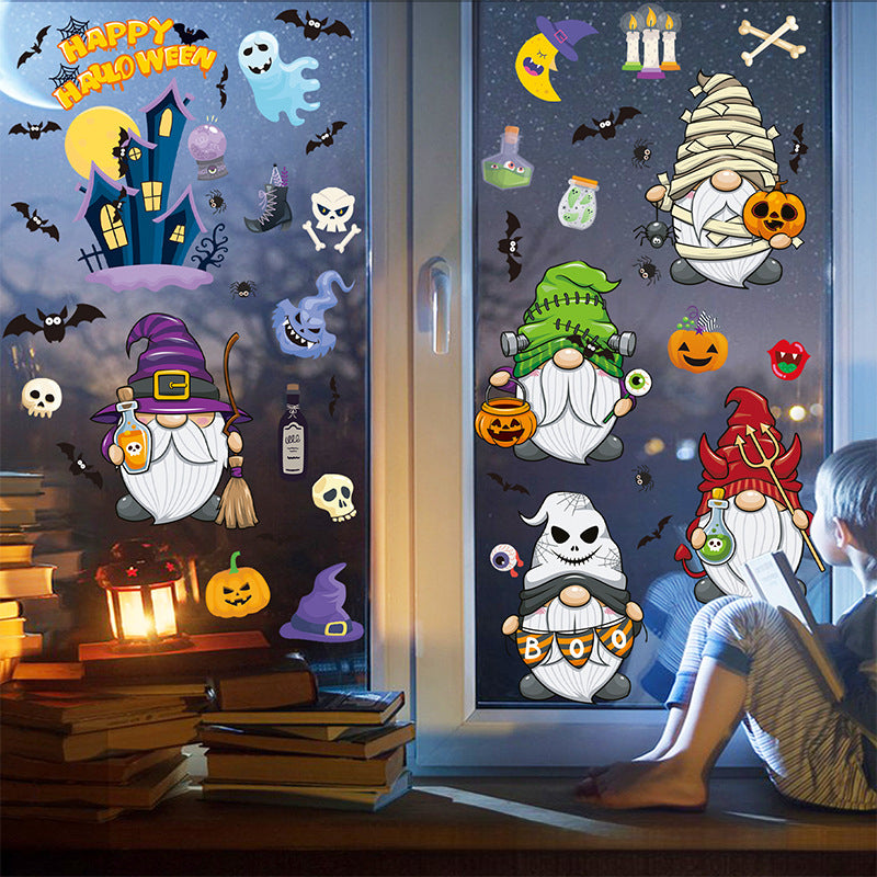 Spooktacular Halloween Window Stickers – Double-Sided Static Cling Décor for Glass Doors & Windows 👻🕷️ Kawaii Stickers