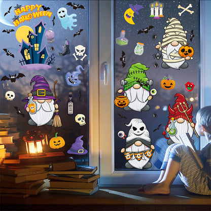 Spooktacular Halloween Window Stickers – Double-Sided Static Cling Décor for Glass Doors & Windows 👻🕷️ Kawaii Stickers
