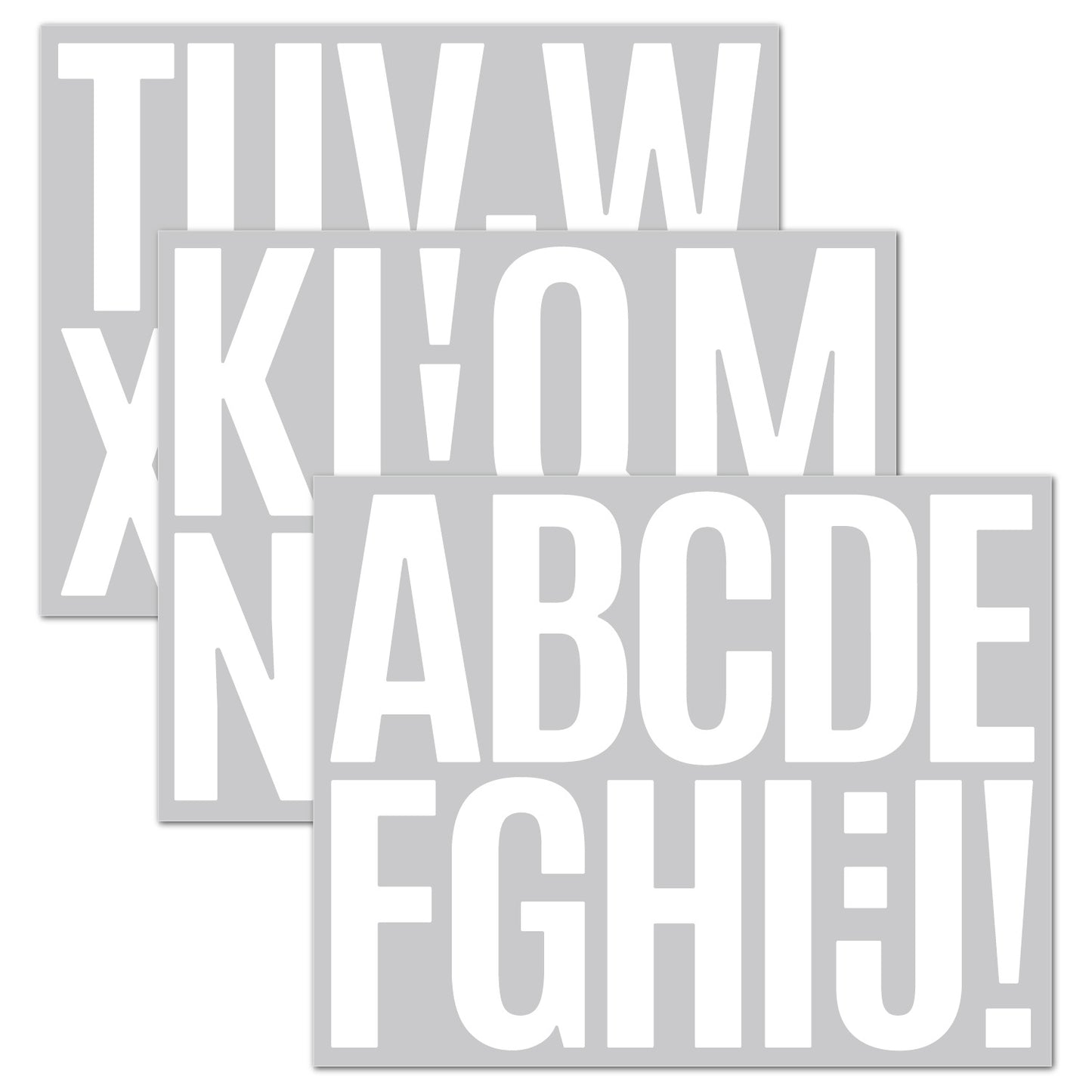 3inch Alphabet Number Stickers Car Mailbox Logo Waterproof Stickers Large Letter Stickers Letters-White*3 21*16.8cm Kawaii Stickers