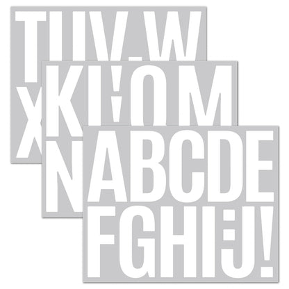 3inch Alphabet Number Stickers Car Mailbox Logo Waterproof Stickers Large Letter Stickers Letters-White*3 21*16.8cm Kawaii Stickers
