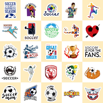 ⚽ 50PCS Football Stickers – Waterproof PVC World Cup Stars & Trophy Pack – Cool Stickers for Water Bottles, Laptops & iPhones Kawaii Stickers