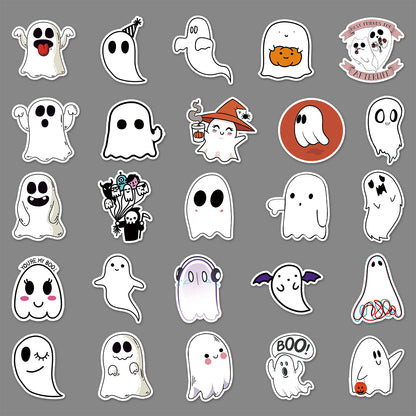 Halloween Stickers – Adorable Ghost Decals for Spooky Fun(100pcs)