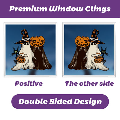 🎃 Halloween Window Stickers – Cute Pumpkin & Bat Static Clings for Glass Doors & Party Decor 👻🦇 Kawaii Stickers
